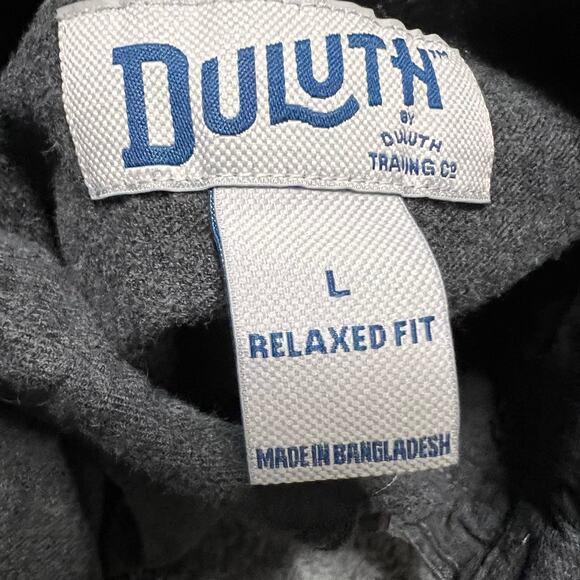 Duluth Shirt Mens Large Free Swingin' Flannel Relaxed Fit Gray Button - Picture 6 of 8